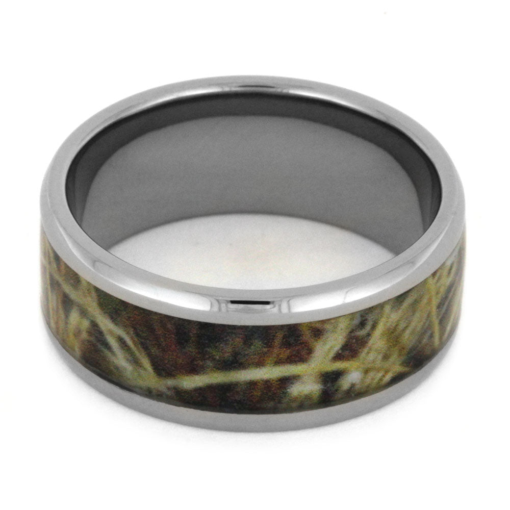 Buy online this Lashbrook Mossy Oak 9mm Camo Inlay Black Zirconium Wedding  Ring with Cross-Satin Finish - Style # 9FGE15 from AWB & Co.